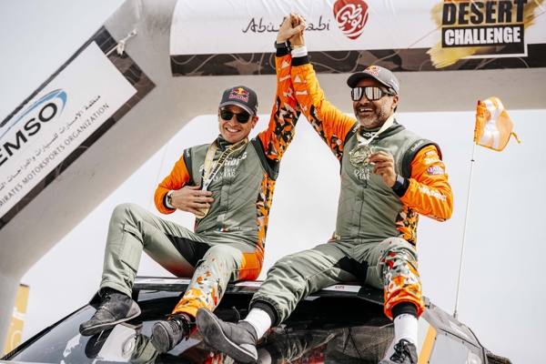  Historic 2025 Abu Dhabi Desert Challenge ends with Nasser Al-Attiyah claiming stunning fifth victory, and top spot in W2RC championship, as Daniel Sanders tightens grip on Bike title standings 